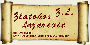 Zlatokos Lazarević vizit kartica